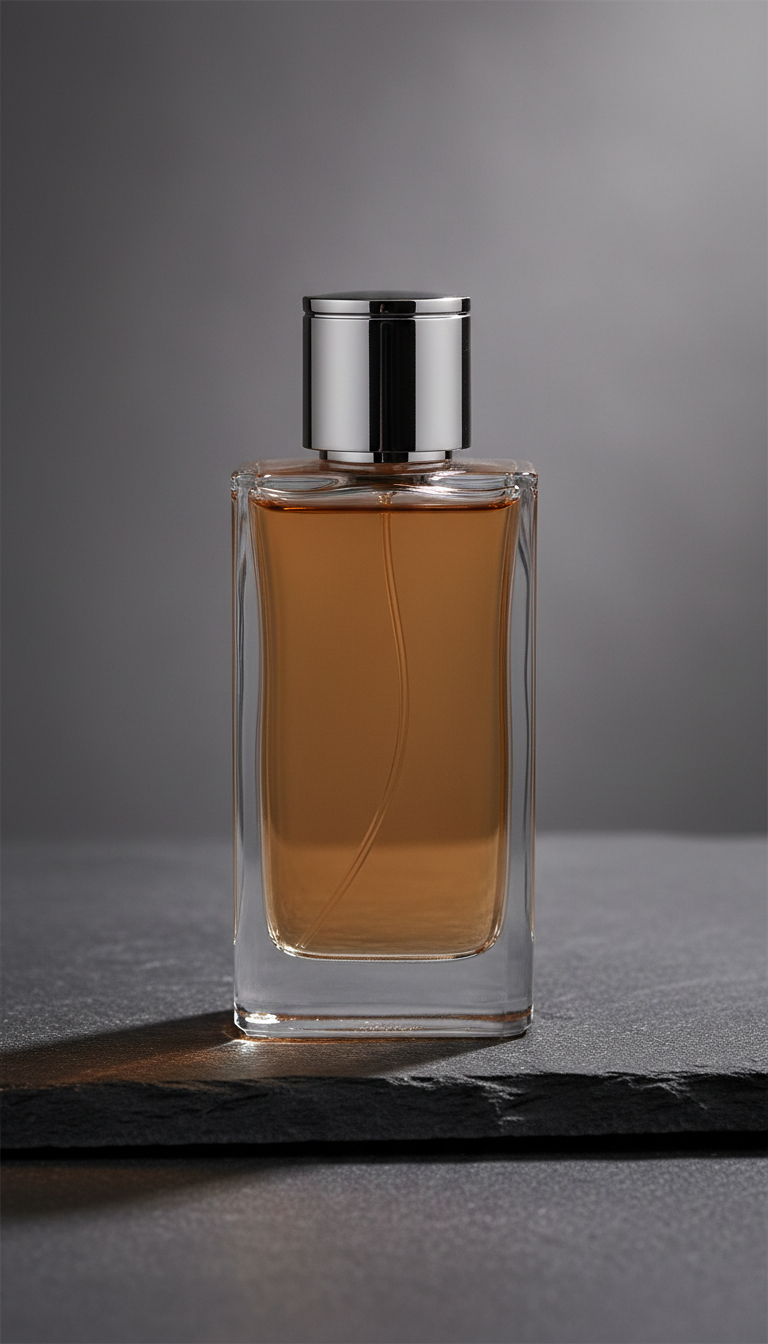 Sleek glass cologne bottle with magnetic cap