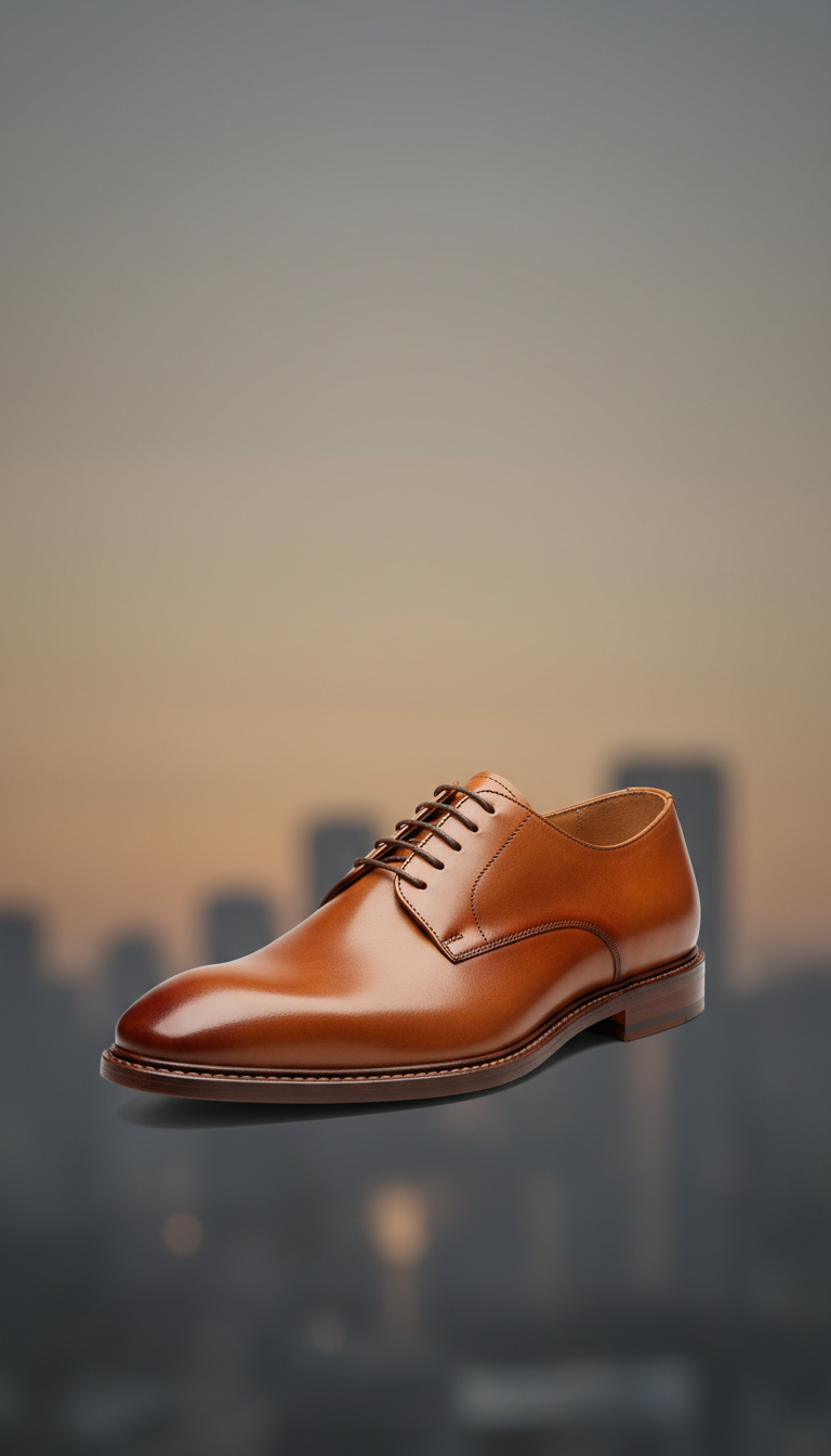 Leather brown formal shoe