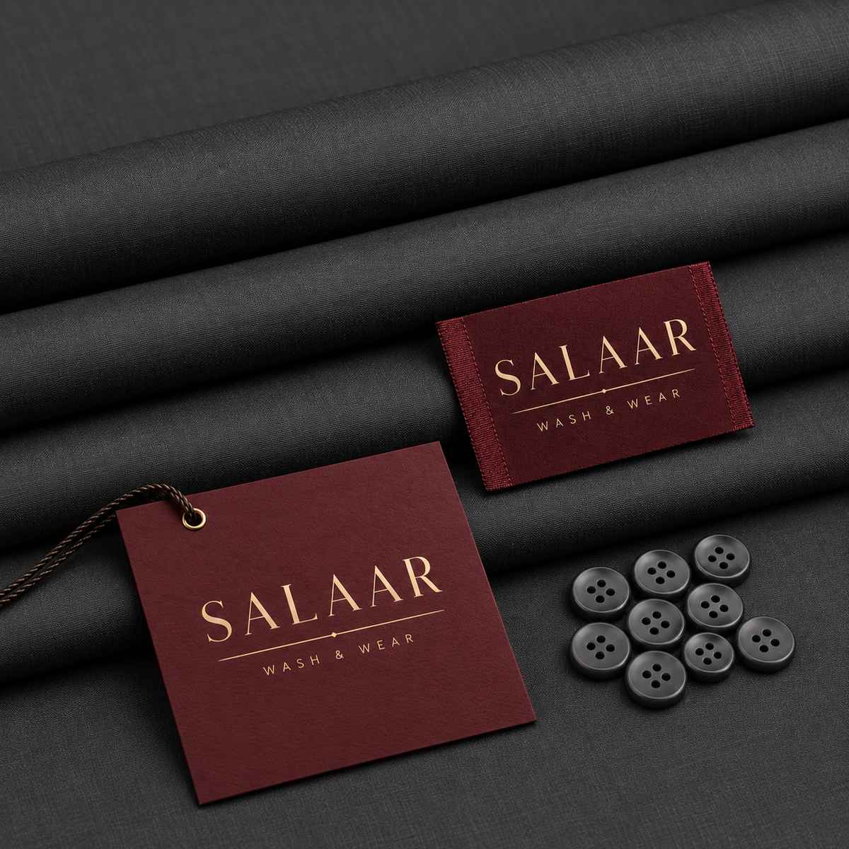 Salaar Ashford Charcoal Wash and Wear fabric
