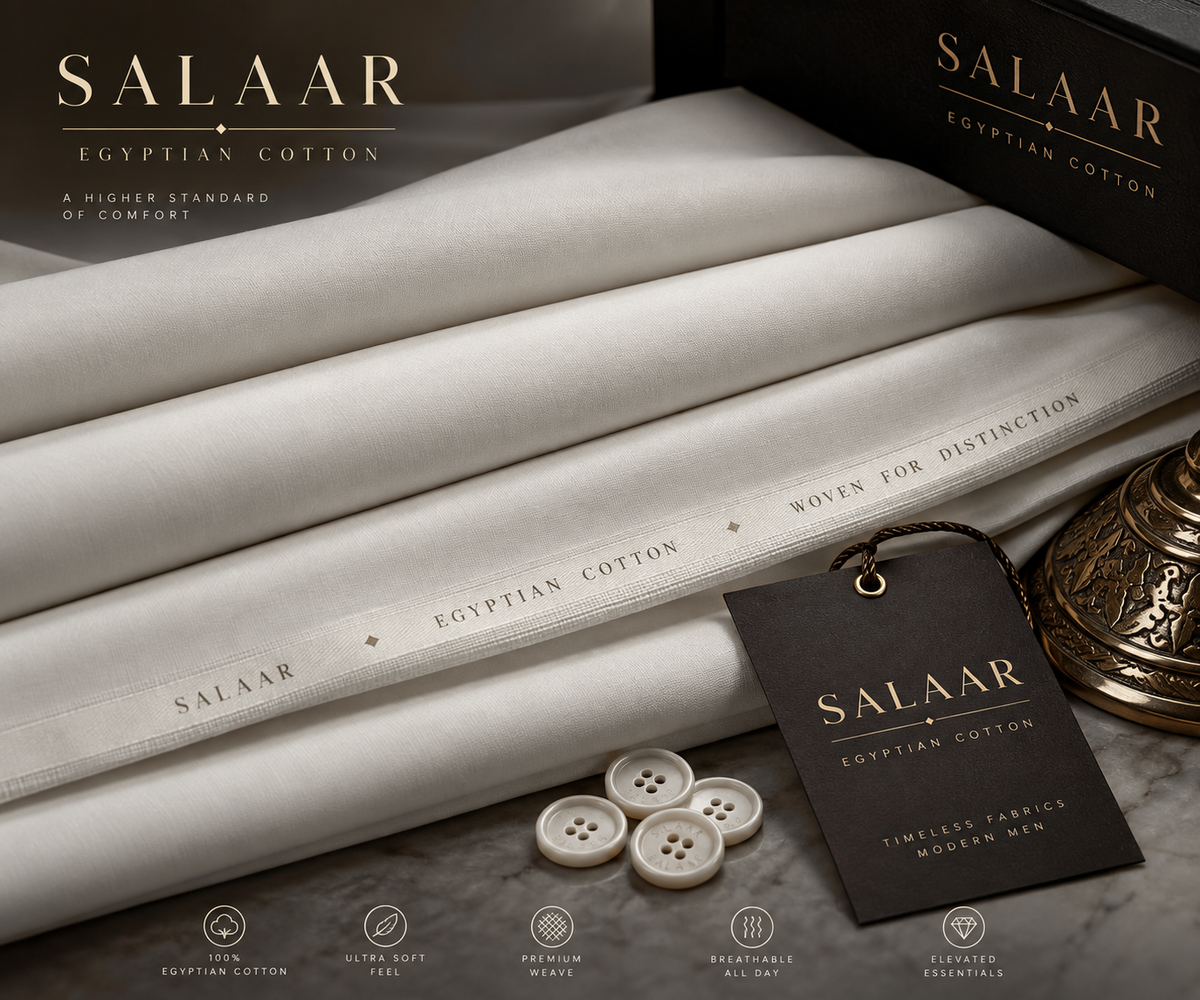 Salaar Alpine White Egyptian Cotton fabric