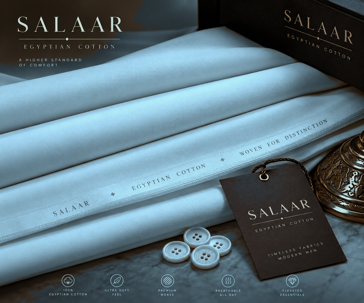 Salaar Azure Ice Egyptian Cotton fabric