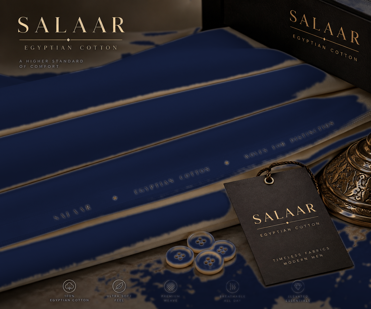 Salaar Imperial Navy Egyptian Cotton fabric