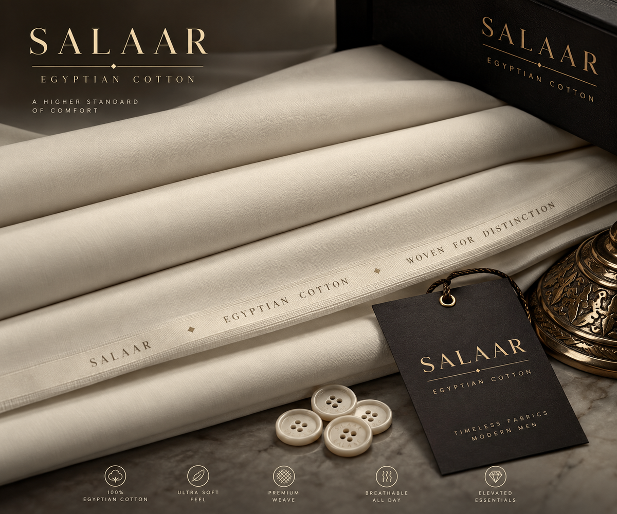 Salaar Ivory Majestic Egyptian Cotton fabric