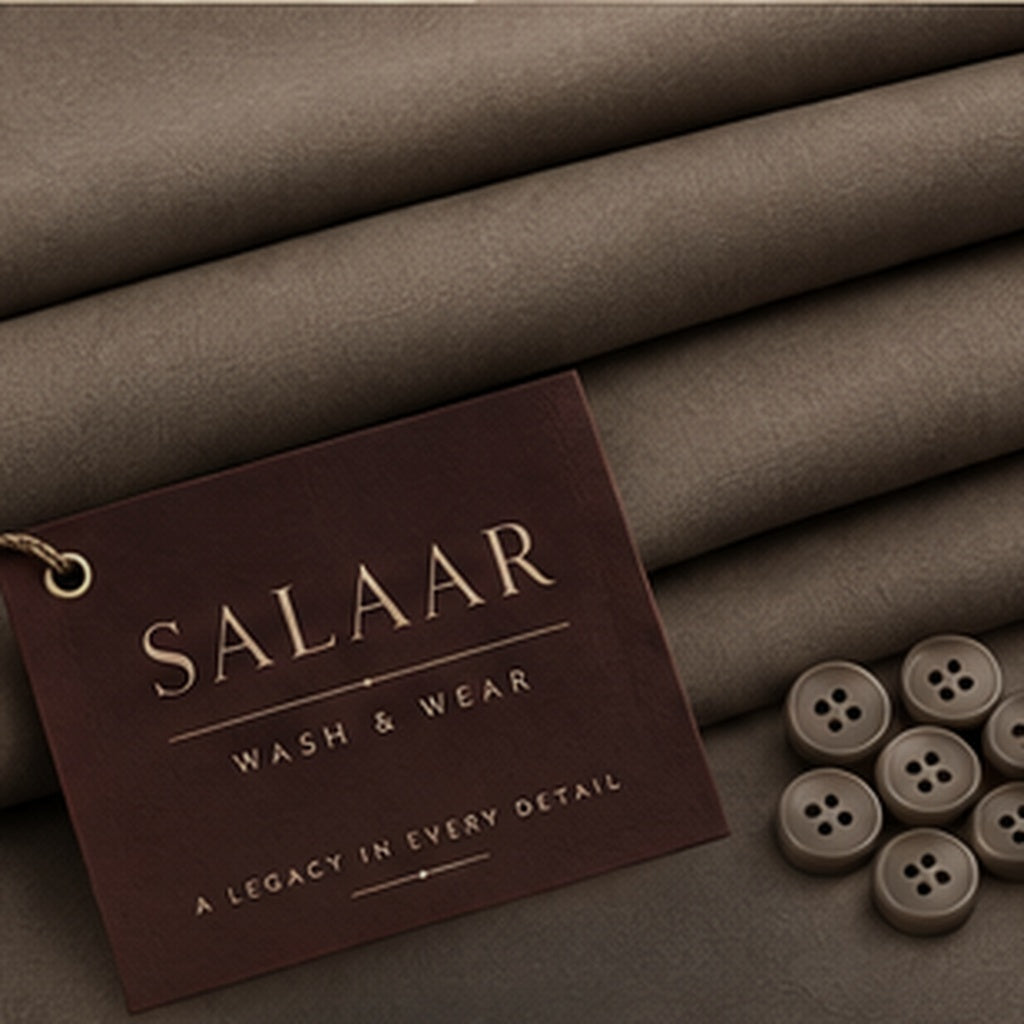 Salaar Imperial Taupe Wash and Wear fabric