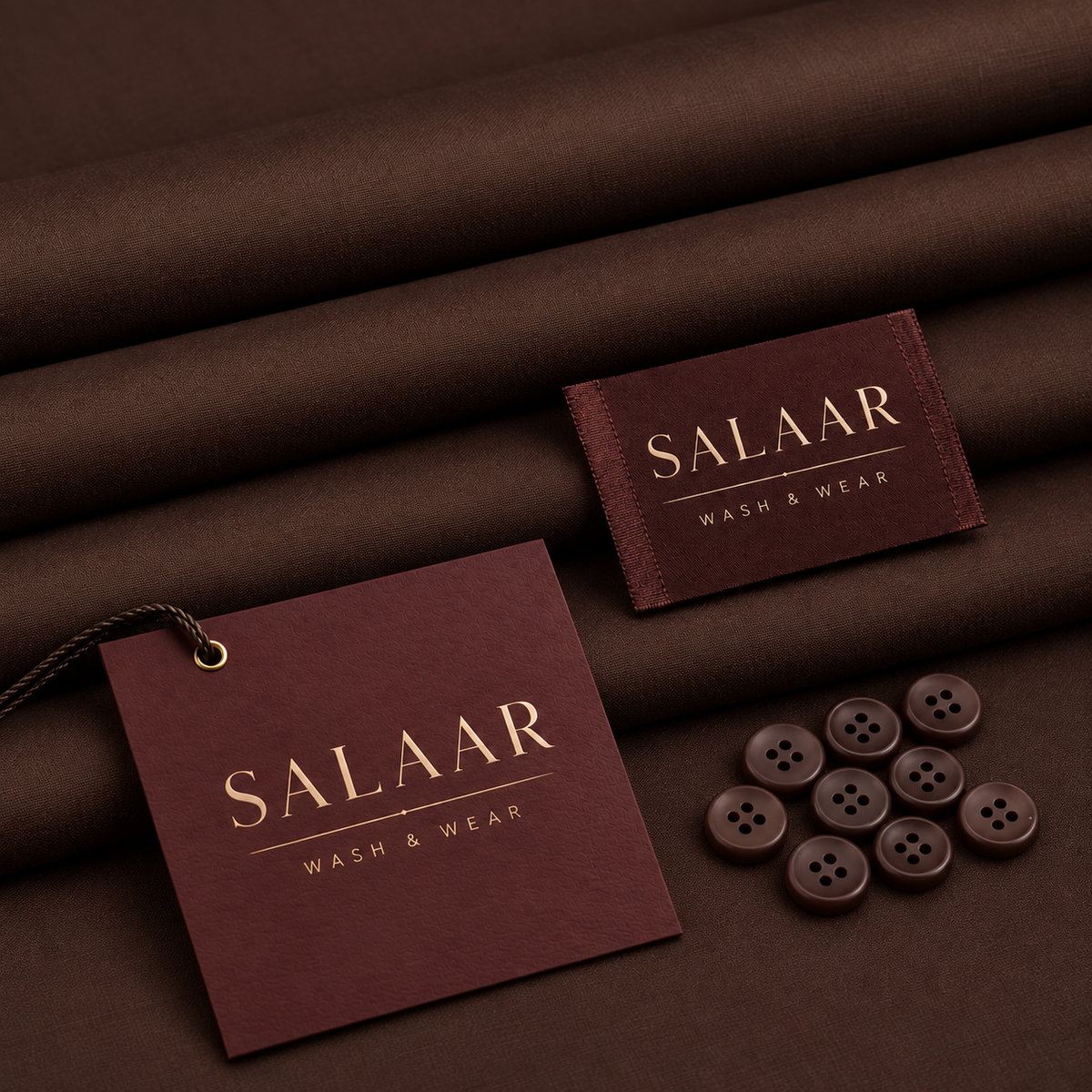 Salaar Mocha Estate Wash and Wear fabric