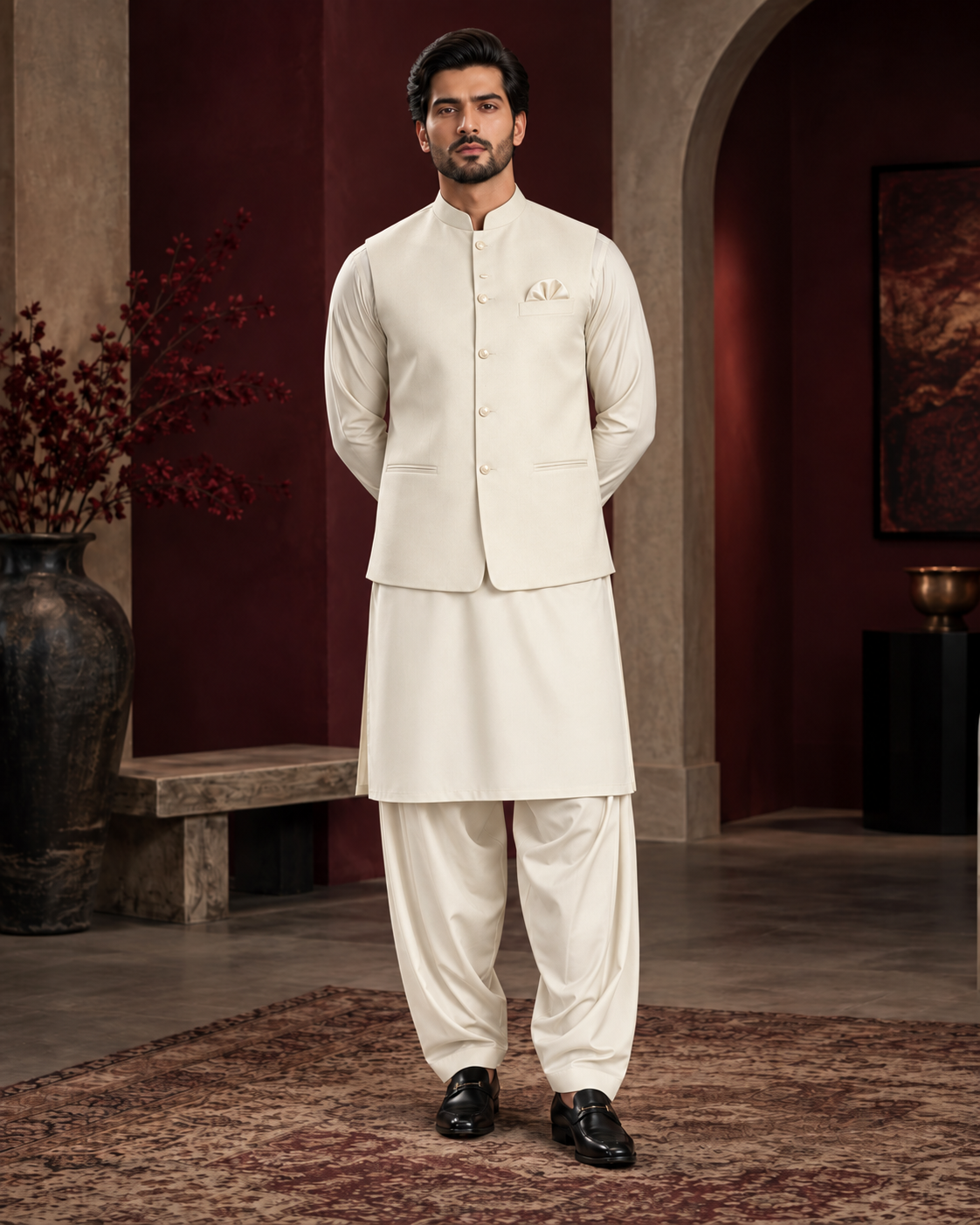 Salaar Ivory Manor Signature Blend with matching waistcoat
