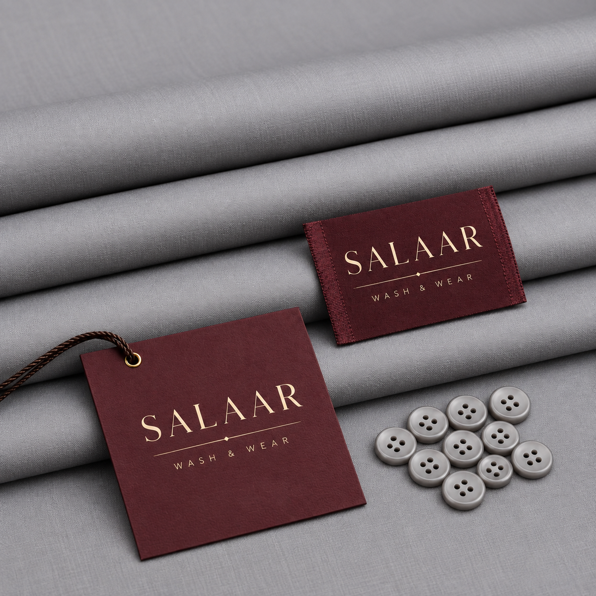 Salaar Silver Mist Wash and Wear fabric
