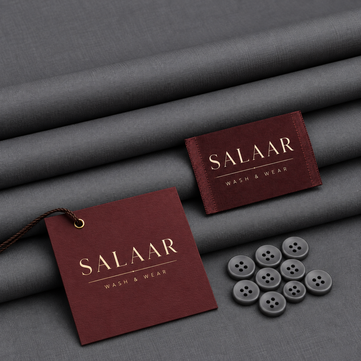 Salaar Sterling Grey Wash and Wear fabric